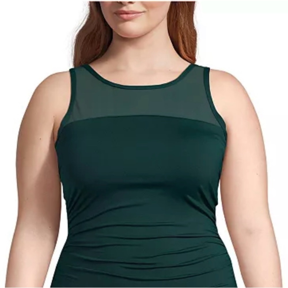 Lands' End Women's Teal Swim Top